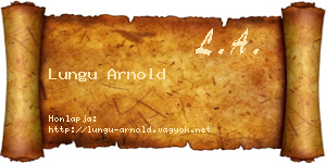 Lungu Arnold névjegykártya